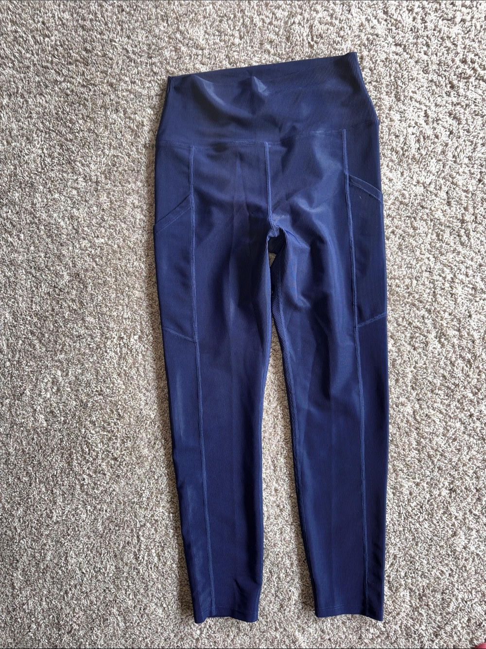 Beach Riot Sport navy ribbed 7/8 legging size large